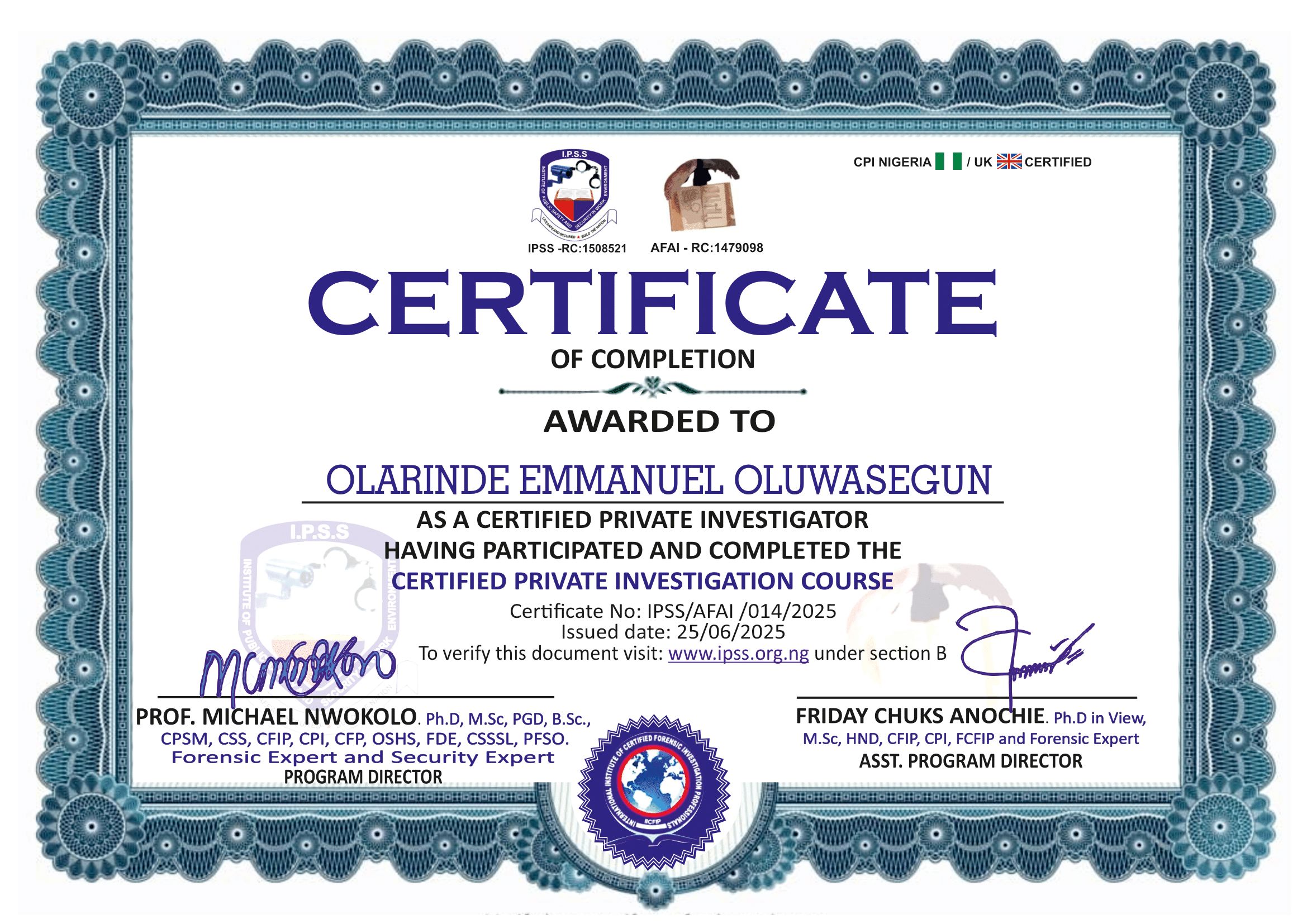Certificate 14